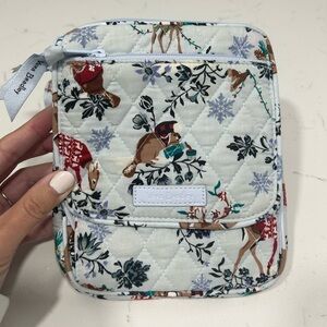 Vera Bradley Quilted Crossbody Bag - White and Brown with Winter Animals